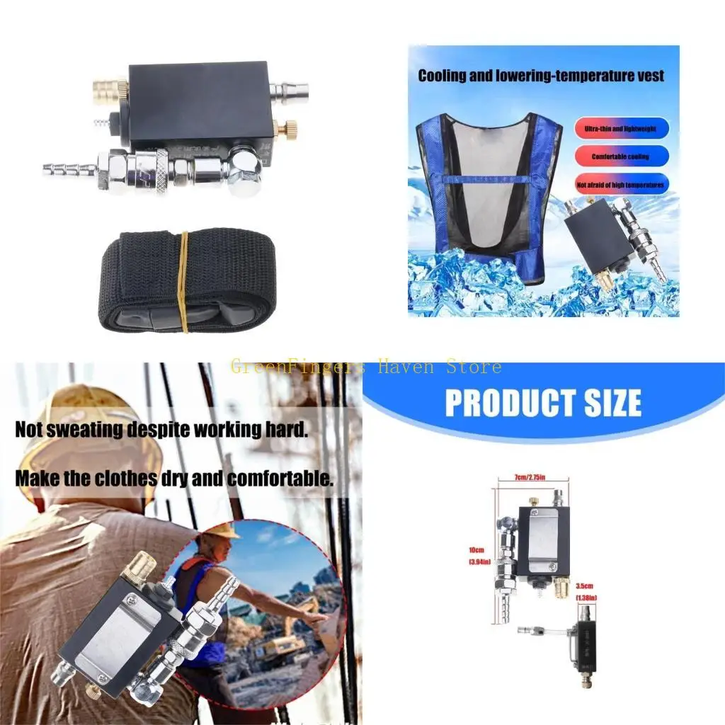 F68D Vortexes Tube Cooling Set With Welding Steel Air Compressor For Manufacturing Worker High Temperature Work Environment