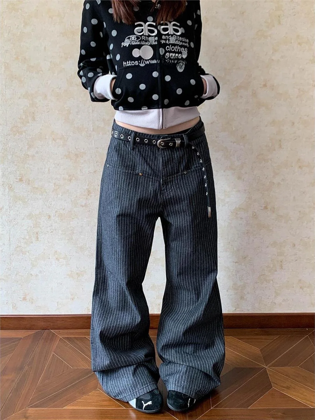 

Джинсы в стиле ретро с полосками, американский уличный стиль, унисекс, премиум-качество, свободный крой, прямые широкие штанины, повседневные брюки