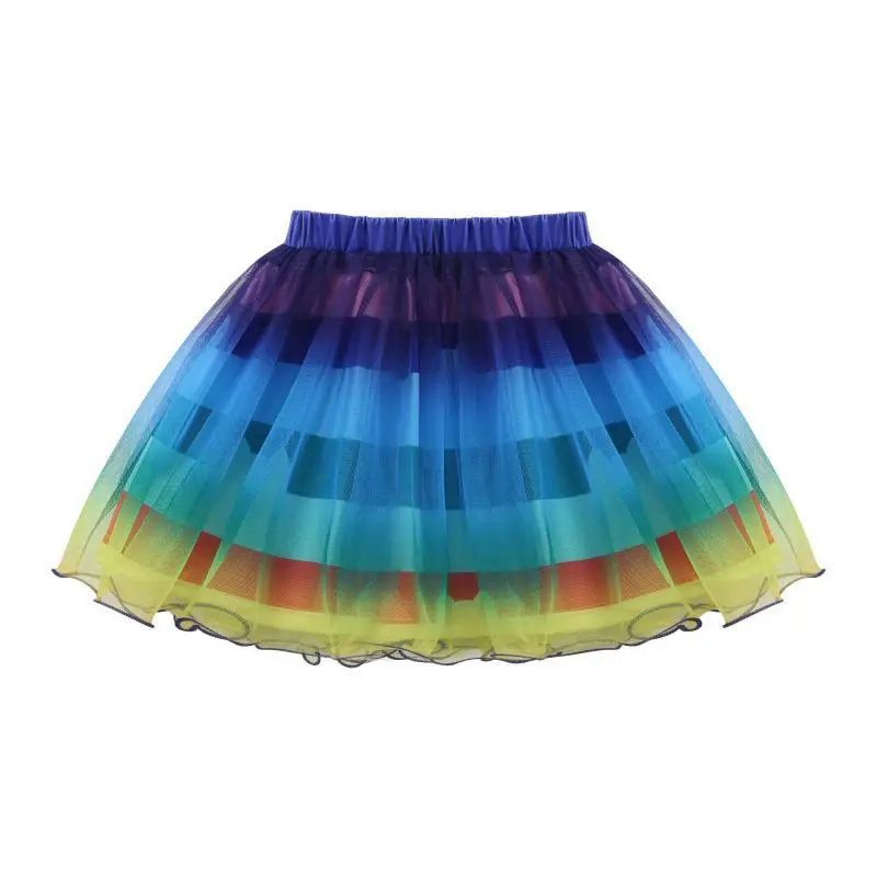 Kinderen Gaby Pop Cosplay Regenboog Gestreepte Tops + Tutu Rok Met Tas Outfits Meisjes Feest Rollenspel Kostuum Halloween Carnaval Pak