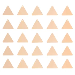 60 Pcs Perforated Triangular Wood Chips Decor Wooden Decorations Triangle Plywood Cutouts Slices Ornaments Home DIY Craft