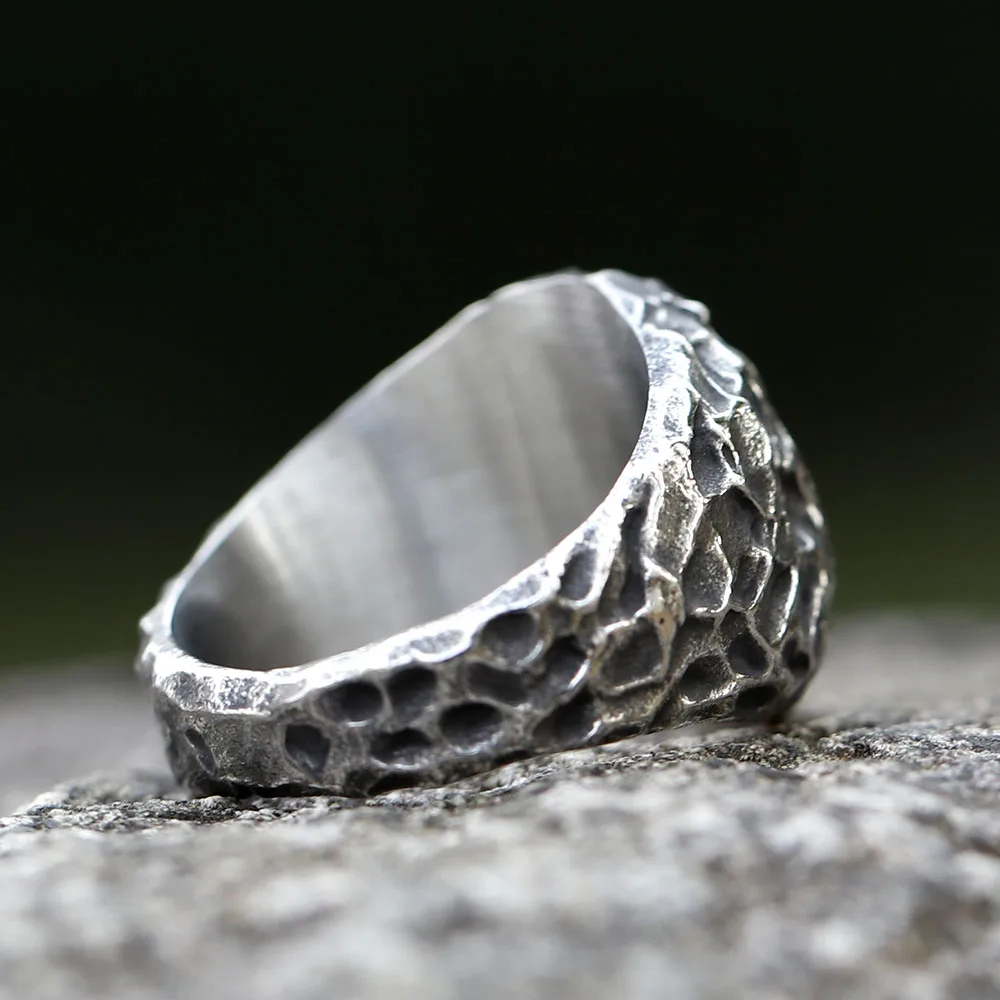 2023 NEW Men\'s 316L stainless-steel rings Viking Runes Compass Totem Odin Meteorite Fashion Jewelry for gift free shipping