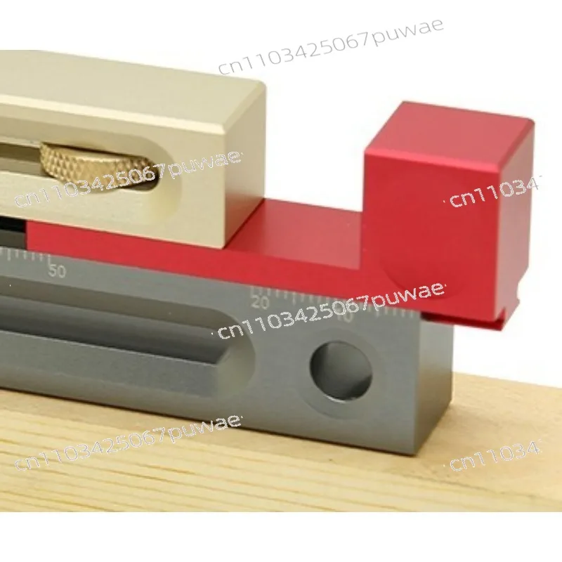 

Woodworking Tenoning Tool Mortise and Tenon Maker Saw Seam Adjuster Movable Gauge Block Length Compensation for Table Saw