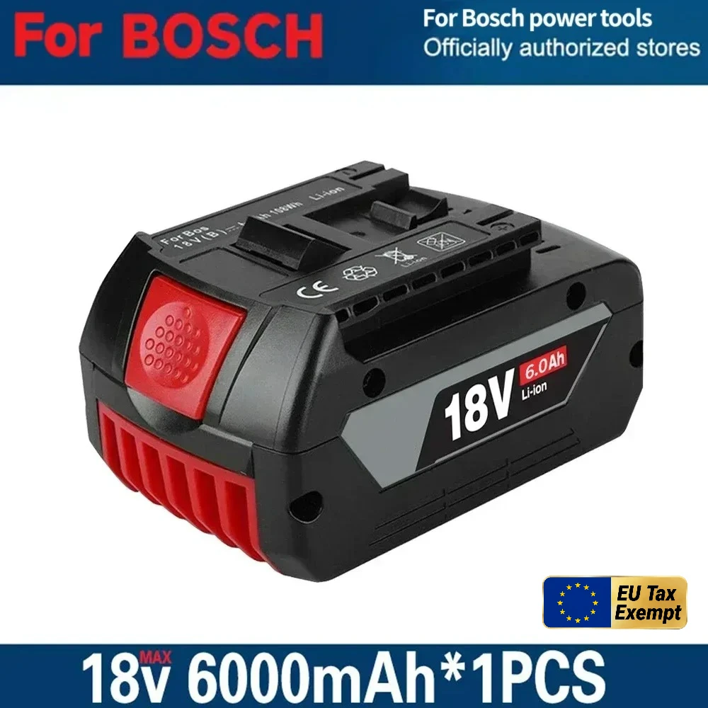 Image of Für Bosch GBA 18V 6,0Ah Professional Li-Ionen-Akku mit LED für Bosch Ladegerät 18V Ersatz BAT609G BAT622 BAT618G