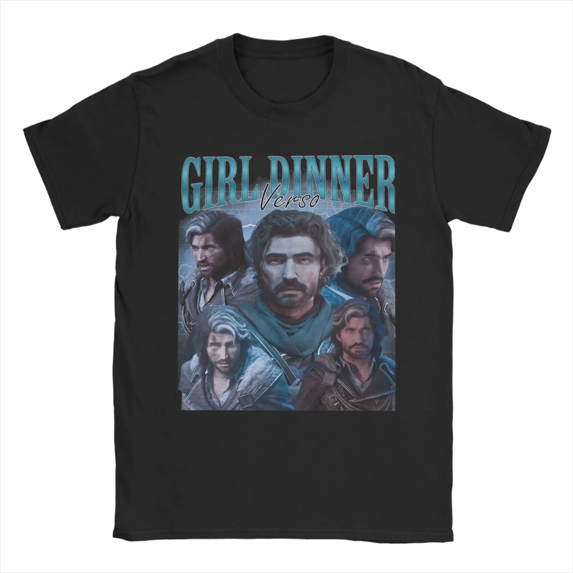 

Vintage Expedition 33 Verso Girl Dinner T-Shirt Men Round Neck 100% Cotton T Shirt Short Sleeve Tee Shirt Original Clothes