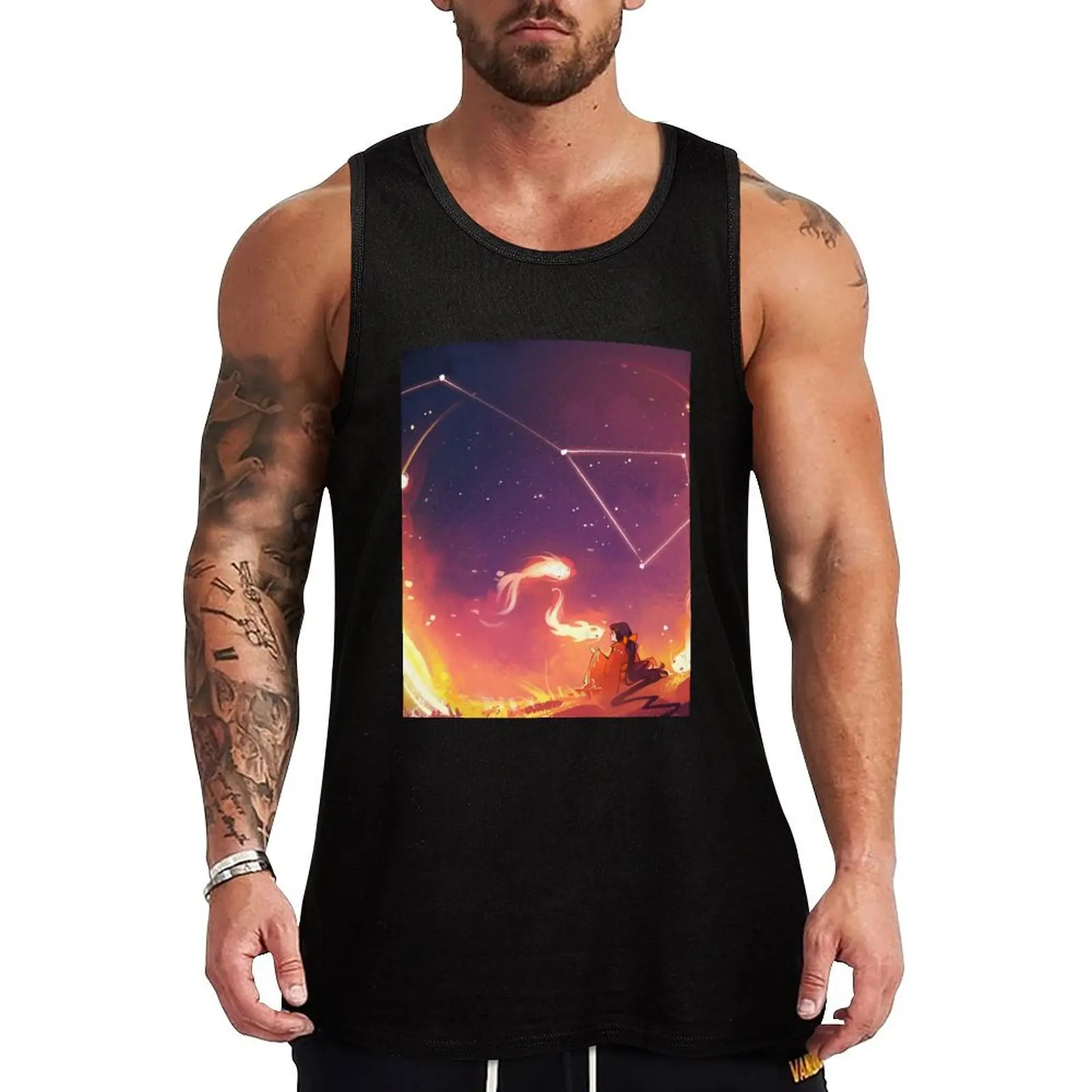 Sky Dancer Tank Top Working vest Men's gym t-shirt Bodybuilding shirt