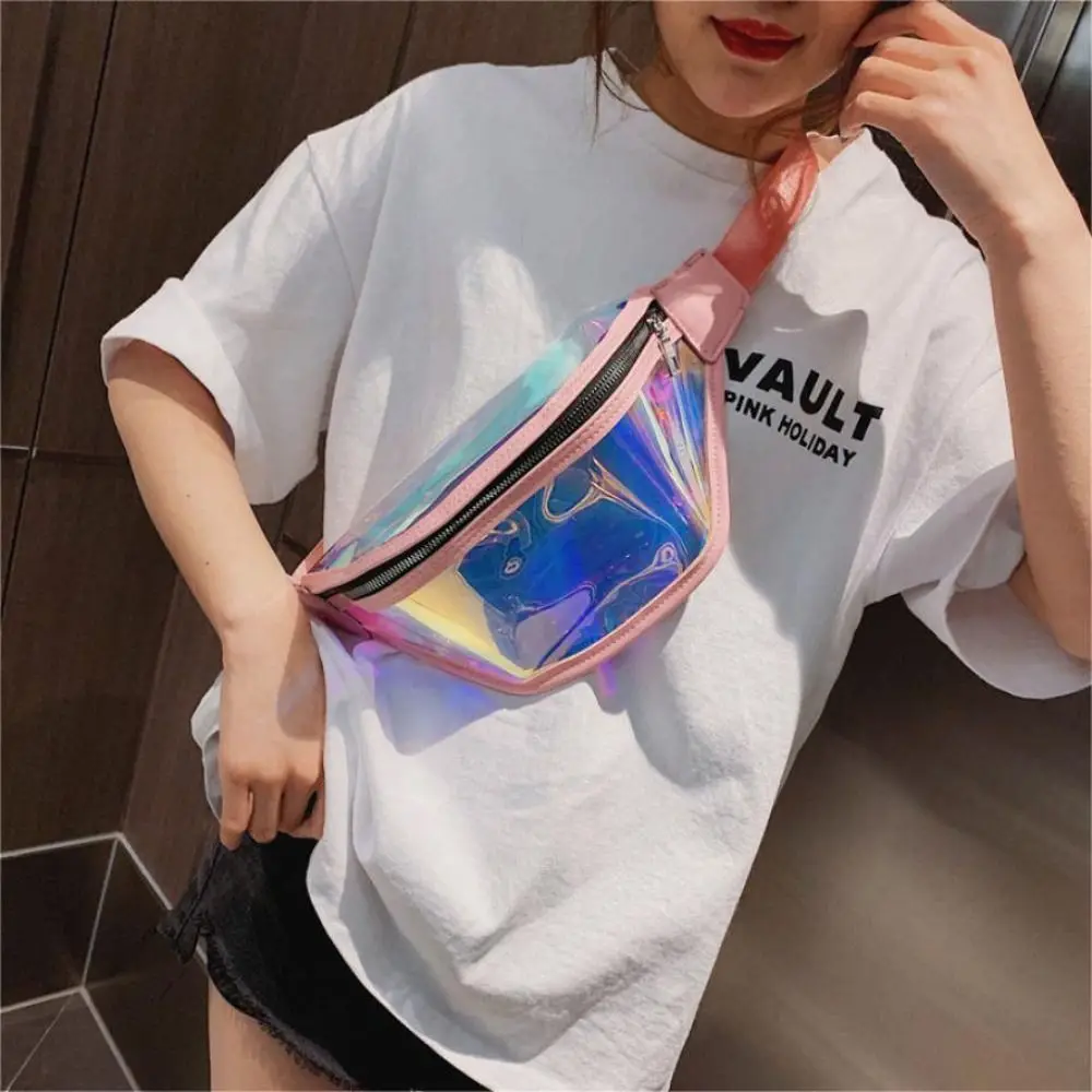 Sport Fanny Pack Pvc Transparent taille sac cyclisme sac Bumbag femme taille Packss Laser Fanny Pack hommes sac épaule sac à dos