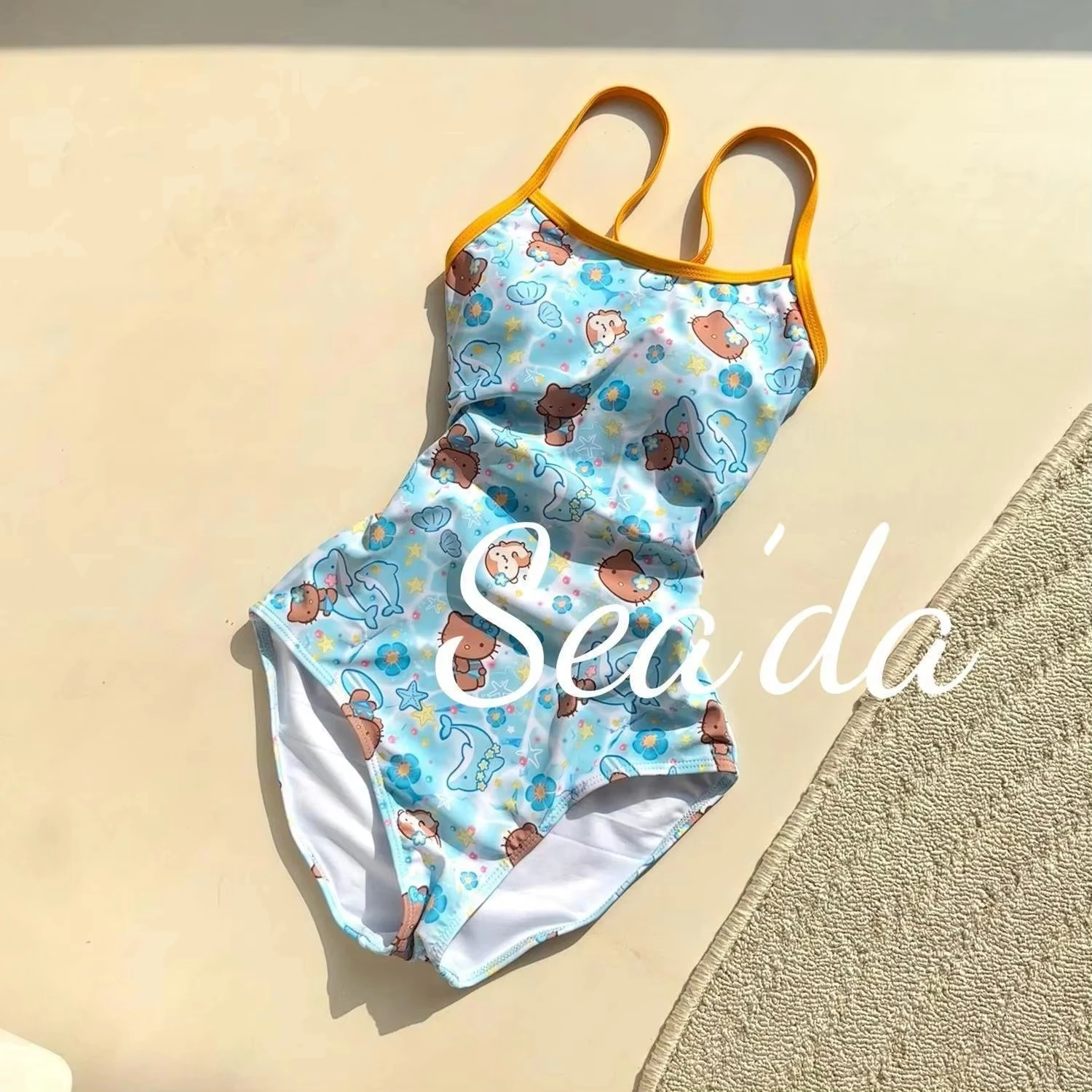 Kawaii Sanrios Hello Kittys Women's Swimsuit Cartoon Sweet Bikini Fashion Major Conjoined Triangle Swimsuit Hottie Cute Swimsuit view 2