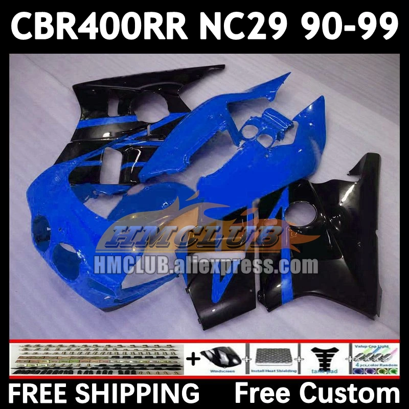 Bodywork For HONDA CBR400 CBR 400 RR 400RR 90 91 blue black 92 93 94 104No.129 CBR400RR NC29 1995 1996 1997 1998 1999 Fairings