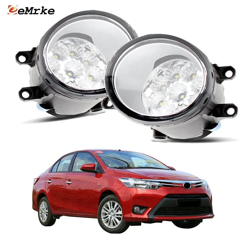 Upgrade Led Fog Lights Assembly DRL for Toyota Yairs Sedan XP150 Vios 2014 2015 2016 2017 2018 Car PTF Daytime Running Light