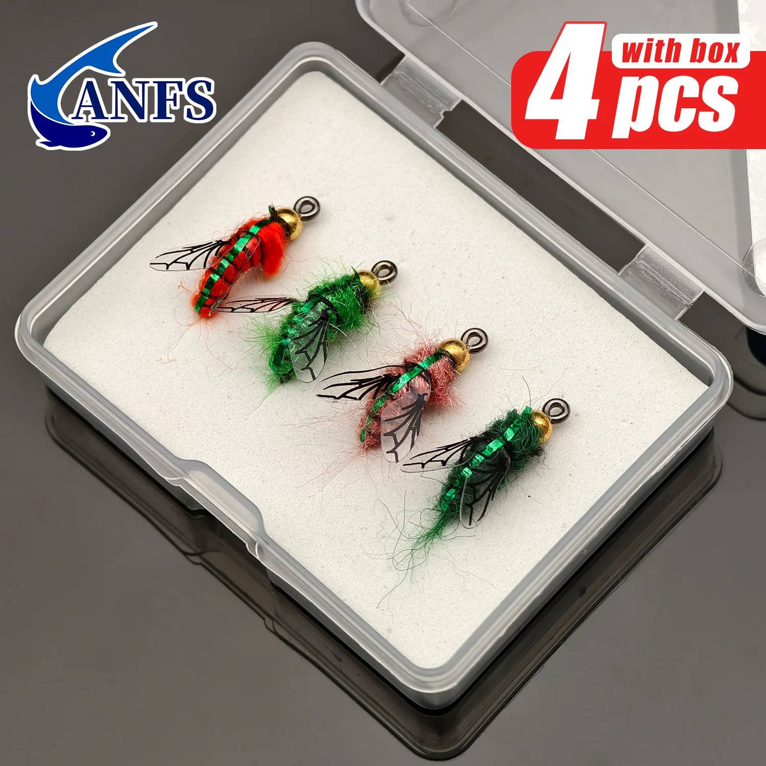 Anfs 4Pcs Fly Fishi… - image