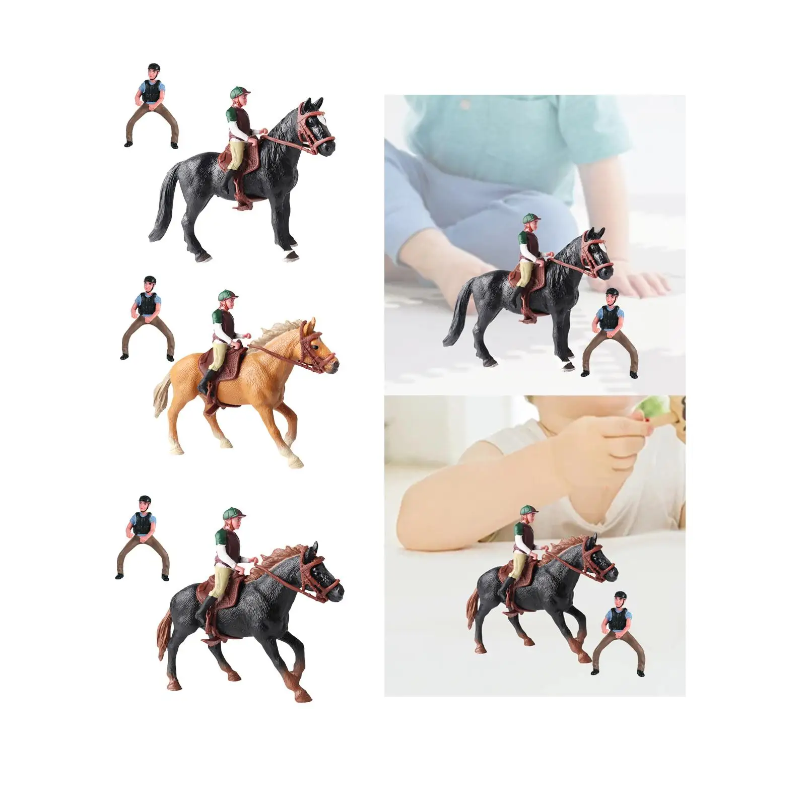 

Horse Figure Animal Model with , Ornament Pretend Collection Wildlife Statue, Educational Toy for Boy Girl Ages 3+ Gifts
