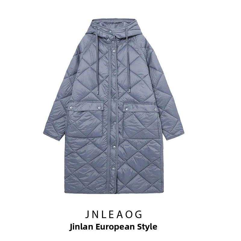 JNLEAOG Faionable Long Cotton Jaet Women's Design Street Sle Autumn New Arrival Hooded Mid-Length Coat 2969249