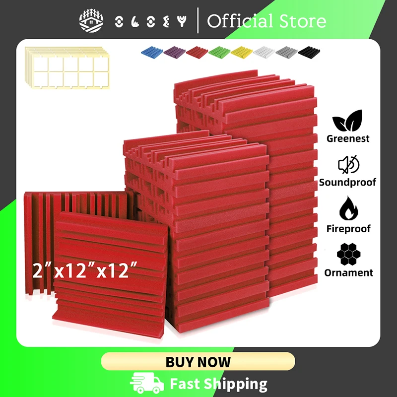 

Polyurethane Sound-Absorbing Foam, Home Acoustic Broadband, Sound Absorber Panel, Studio Acoustic Foam, 6 Pcs, 12 Pcs, 24 Pcs