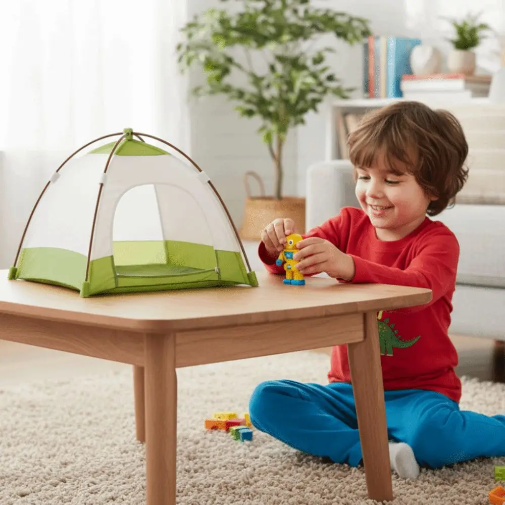 1:12 Schaal Camping Tent Model Oxford Doek Decoratie Gesimuleerde Outdoor Tent Ornament Ob11 Pop Pop Kleine Tent Foto Props