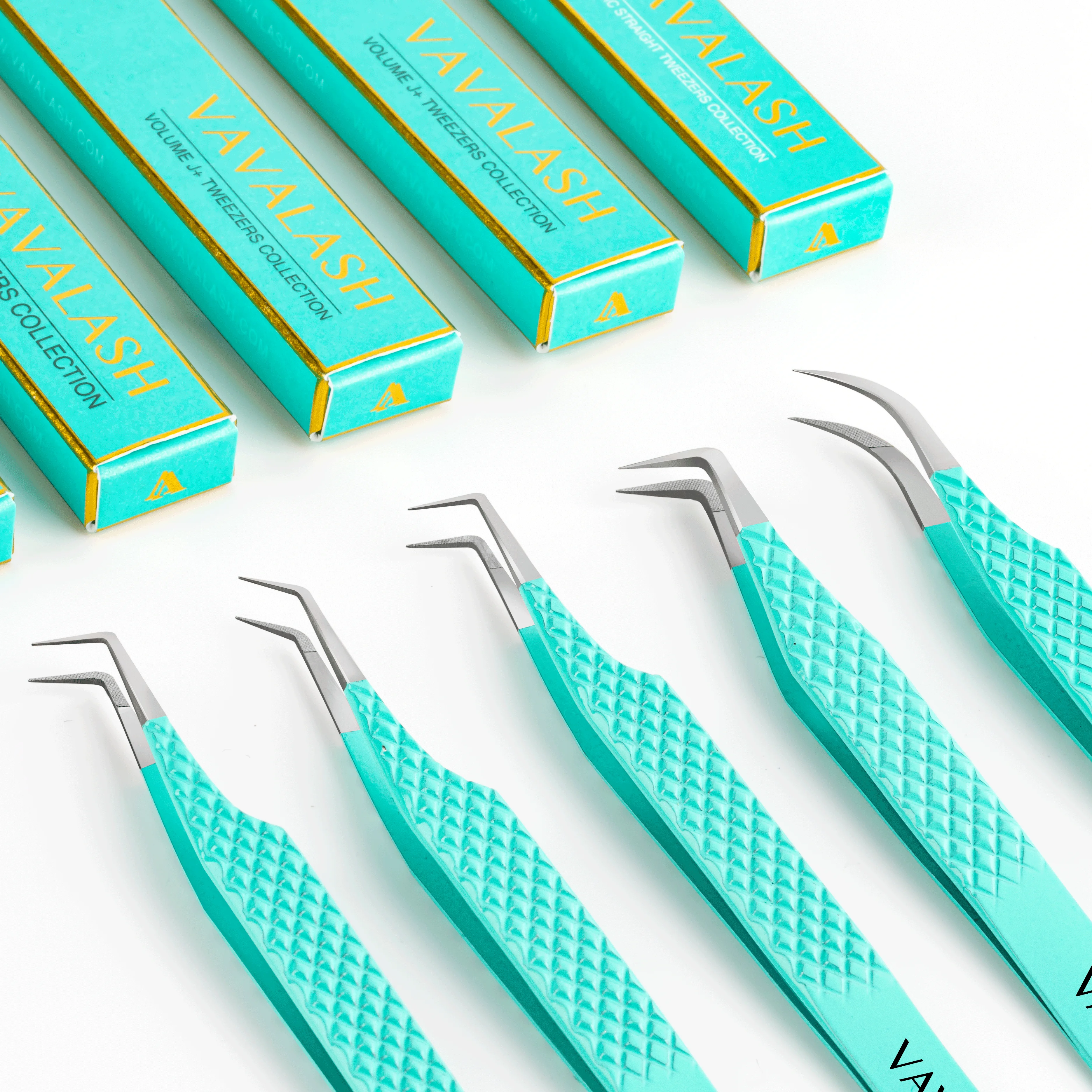 VAVALASH 滑り止めピンセット 高密度ステンレス鋼ファイバーチップ まつげエクステ 眉毛 プロ用精密メイクアップ