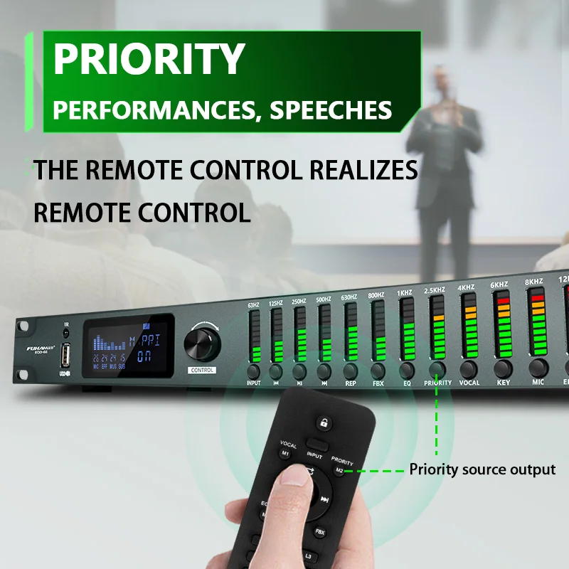 FUHAM EQD-66 المهنية المنزل قبل المرحلة المؤثر ميكروفون KTV الرقمية تردد USB بلوتوث عواء معالج كارا #4