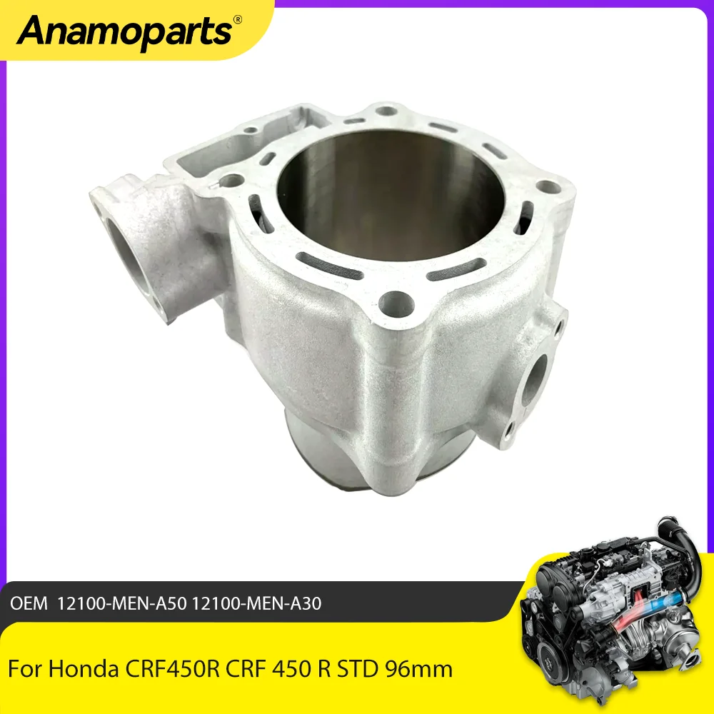 Motor Parts Ceramic Cylinder block For Honda CRF450R CRF 450 R STD 96mm 2009-2016 12100-MEN-A50 12100-MEN-A30