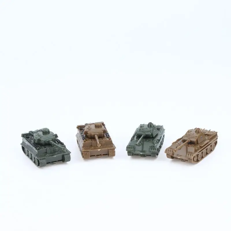2Pcs 4D 1/144 Finished Tank Infantry Vehicle Model Realistic Rocket Launcher Military Toy for Hobby Collection
