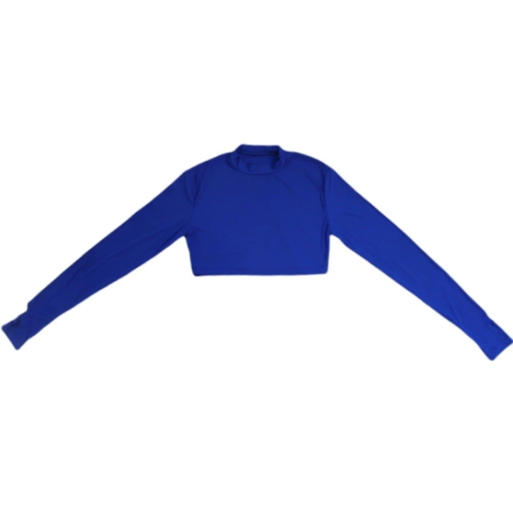 

Tight Top Clothing Fitness Tee Shirt Bustier Tights Beach Summer Sun Protection Ice Silk Chest Wrap Long-Sleeved Fitting Tops