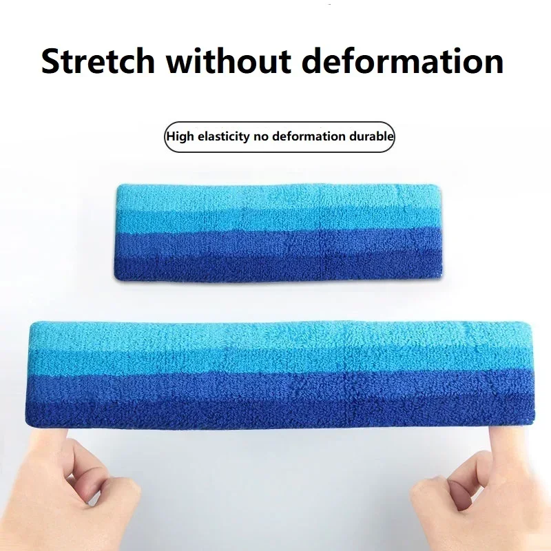 Women Men Fashion Sports Wristband Set Cotton Headband Sweatband for Cycling Gym Basketball Tennis FHD01 view 3