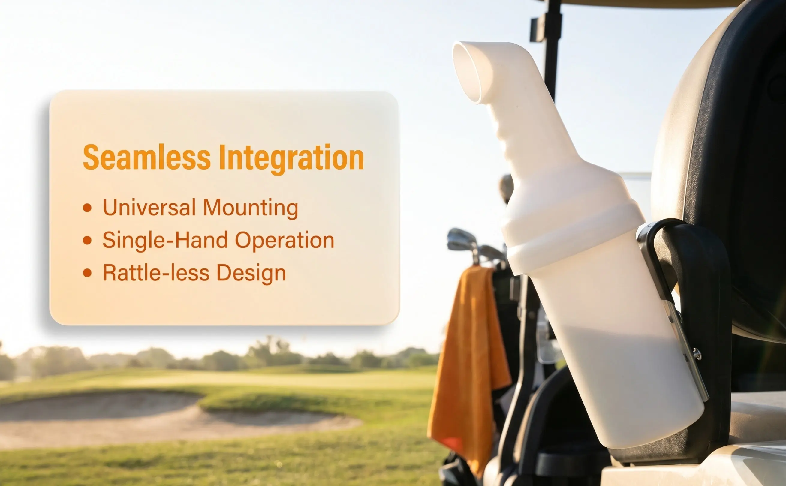 Golf Cart Hanging Sand Bottle Large Capacity Sturdy Plastic Attachment Convenient Refill Sand Holder for Golf Course Use