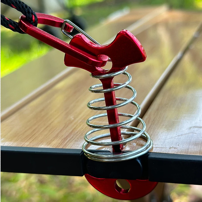 

5pcs/set Camping Adjustable Multifunctional Hook Plank Spiral Shaped Fish Bone Deck Carabiner Wind Rope Buckles Tent Stakes