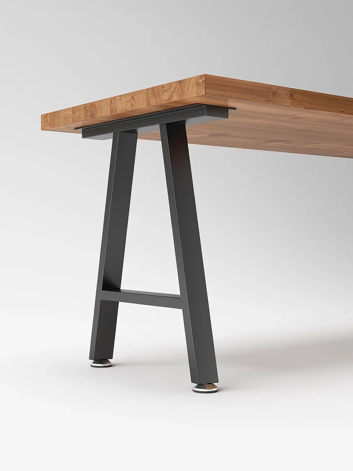 XMSJ.Metal Table Legs 28 inch Height x 35 inch Wide with Adjustable Protector Feet, Industrial & Rustic Style Heavy Duty Metal