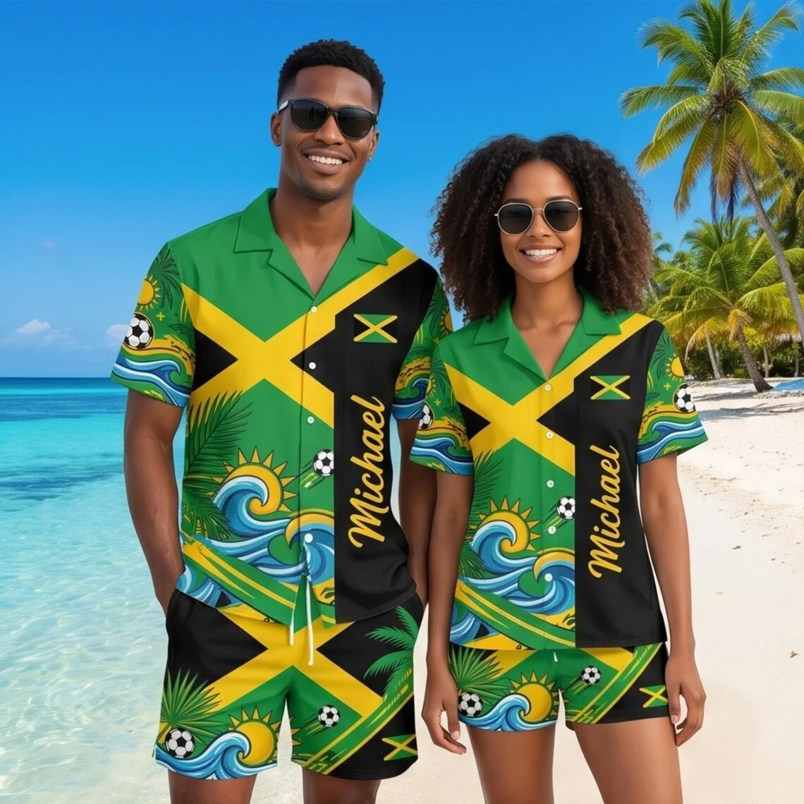 Bolivia Hawaiian Shirt and Shorts Set, Country Flag Beach Outfit, Tropical Summer Gift