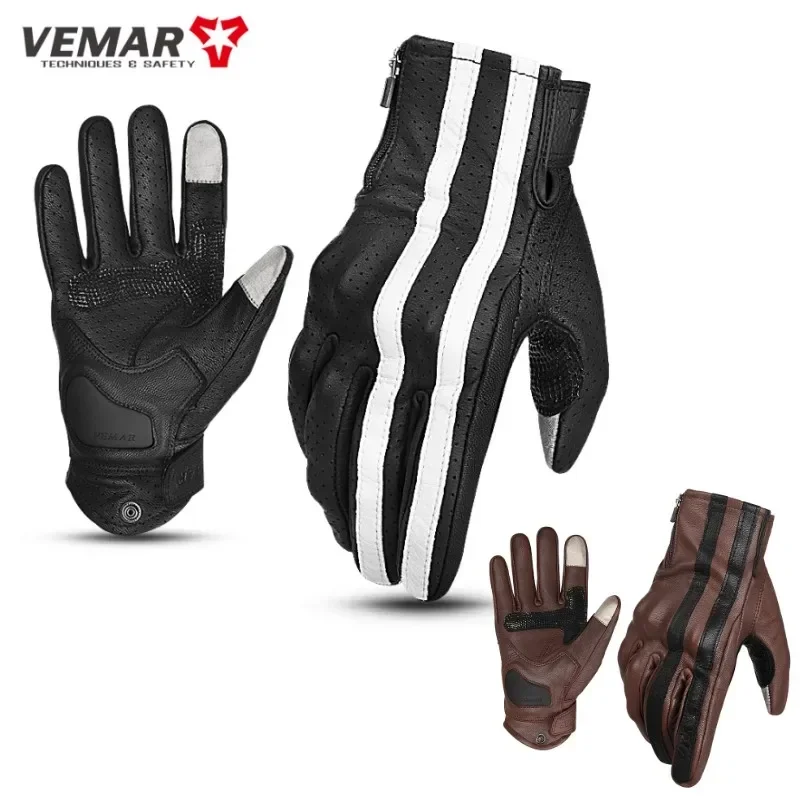 Cool Fashion Vemar Gloves Retro Gloves Motocross Comfortable Motorcycle Bike Accessories Motorcyclist Luvas Gift For Men