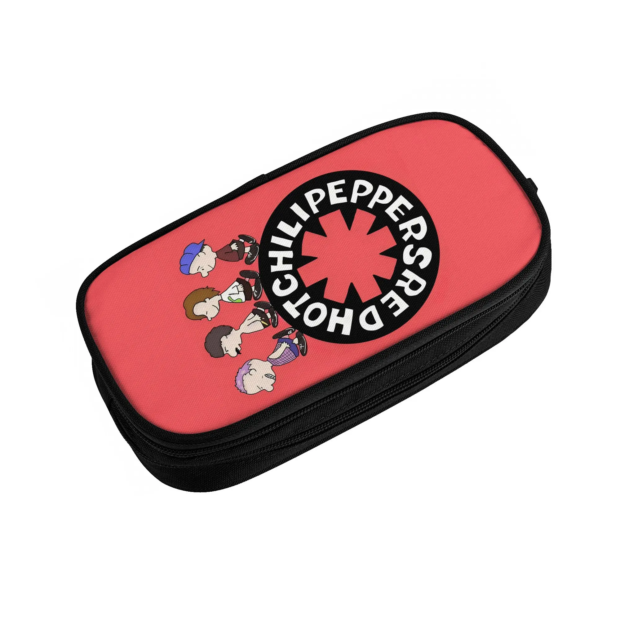 Red Hot Chili Peppers Rock Band  Korean Pencil Case Girl Boy Large Capacity  Pencil Box Students Stationery