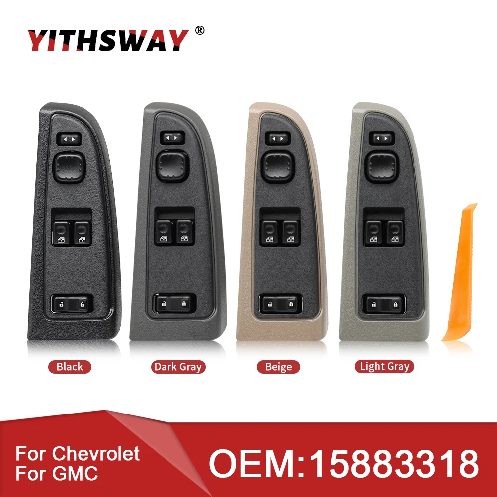 

Front Door Lock Master Power Window Switch with Bezel for Chevrolet Chevy Silverado GMC Sierra 1500 2500 3500 2003-2007 15883318