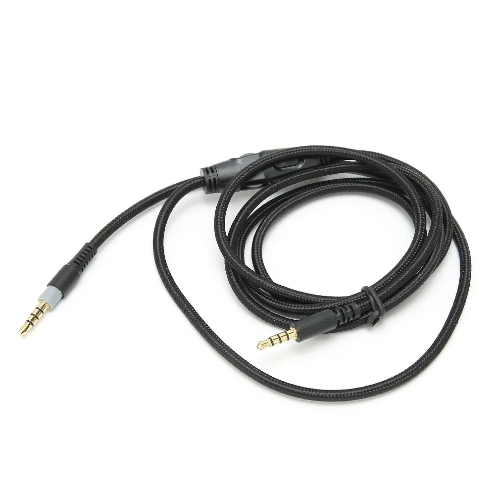 Durable With Volume Control 3.5mm Male To Male Cable Plug-and-Play Headphone Cable Audio Cable for HyperX Cloud Gaming Headphone