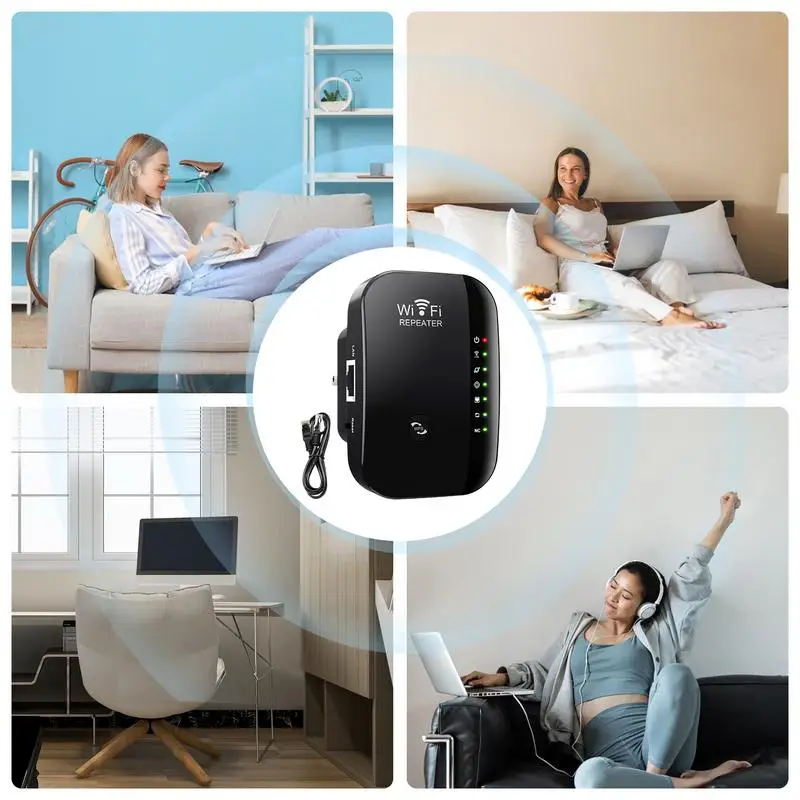 WIFI Repeater High Speed Transmission Network Card Adapter Long Range Wireless WiFi Extender Amplifier Bluetooths WIFI Booster