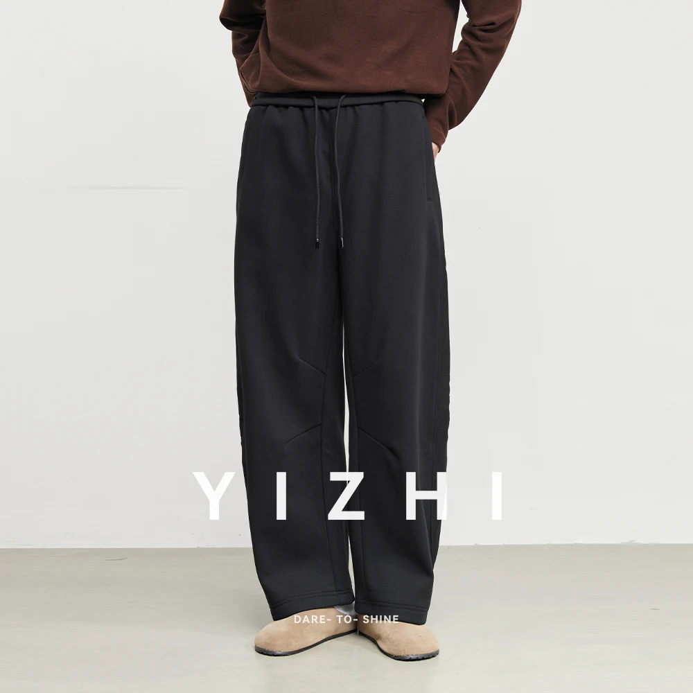 

Модные мужские прямые брюки на флисовой подкладке, новинка зимы 2025 года, однотонные универсальные повседневные удобные теплые спортивные спортивные штаны