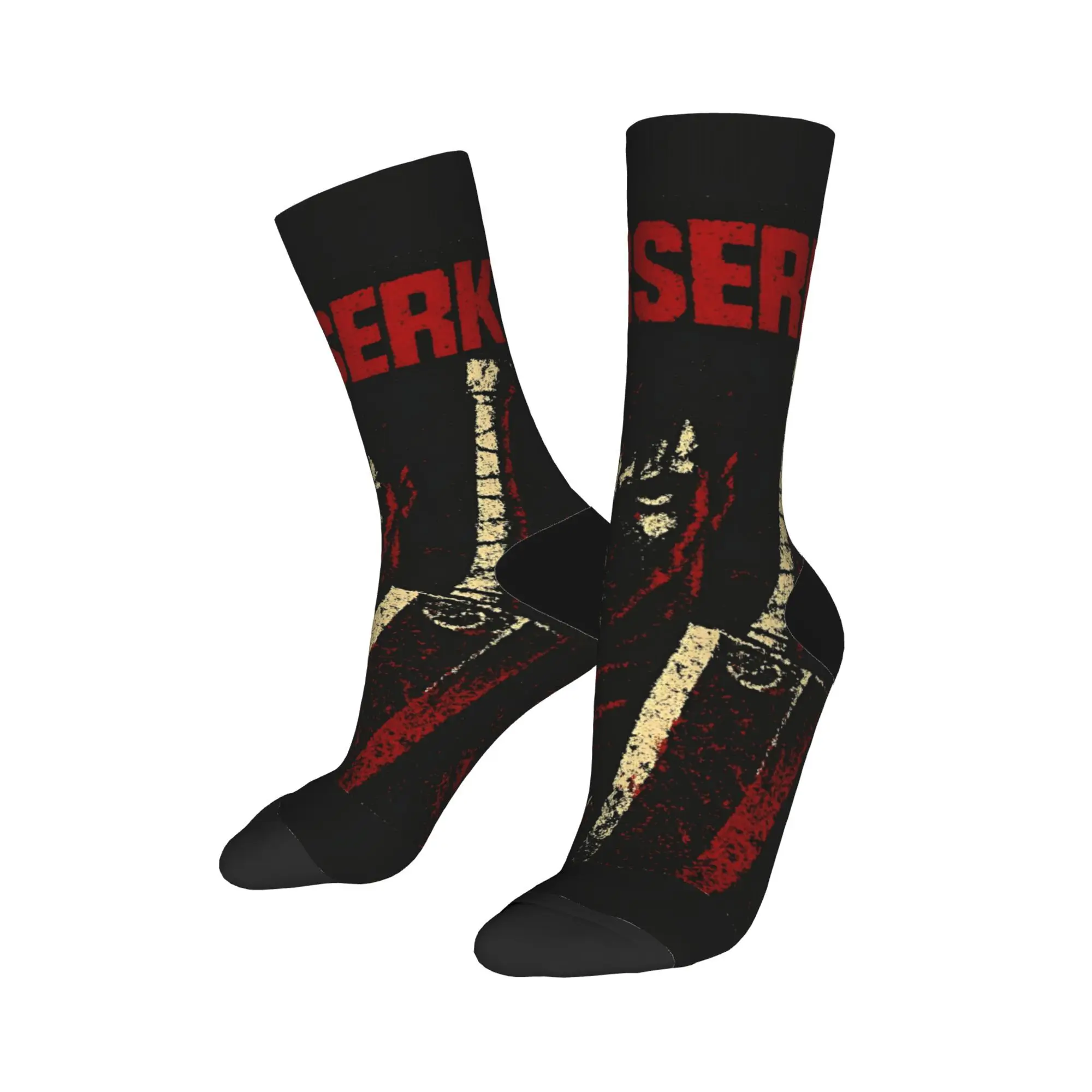 أنيمي B-bererks الجوارب الجرافيك جوارب المضادة للانزلاق الرجال الجوارب عالية الجودة الخريف خمر الجري الجوارب