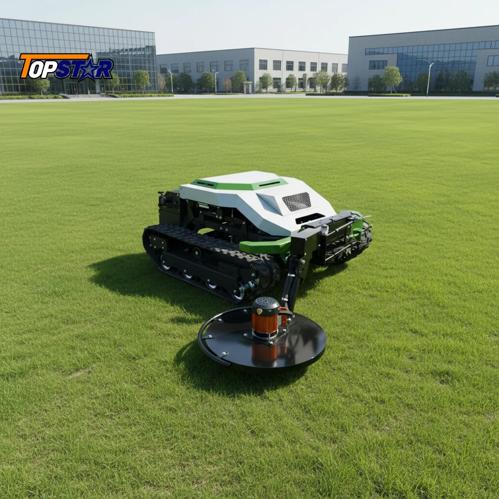 

Smart Electric Remote Control Crawler Mower Cordless Tracked Lawn Mower with Long Battery Life