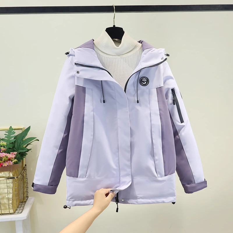 

Зимнее женское свободное пуховое хлопковое джемтовое пальто с капюшоном и застежкой-молнией 2022, длинное корейское цветное пальто Sve