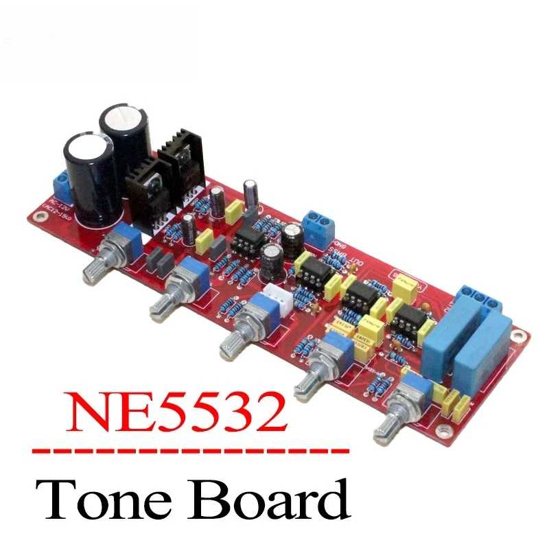 

NE5532 Subwoofer Preamplifier Board HiFi 2.1 Tone Preamp Volume Control Adjustment Low Pass Filter Board Dual AC12V
