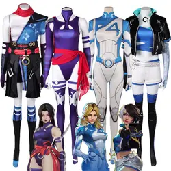 Rivals Psylocke Cosplay Fantasia Women Costume Fantastic Fourth Luna Snow Susan Storm Invisible Lady Disguise Halloween Suit