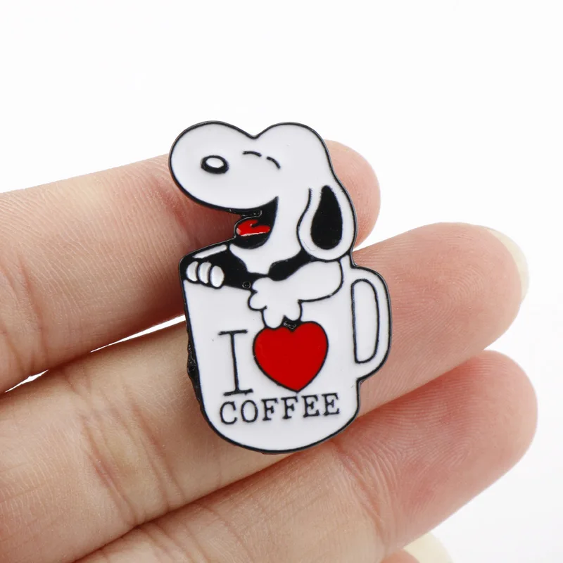 Snoopy Brooch Cute Cartoon Japanese Badge Cute Dog Lapel Badges for Backpacks Briefcase Pin for Clothes Accessories Jewelry image 6