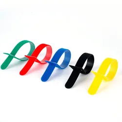 50/100Pcs Random color Velcro data cable computer cable storage classification Velcro management tape self-adhesive