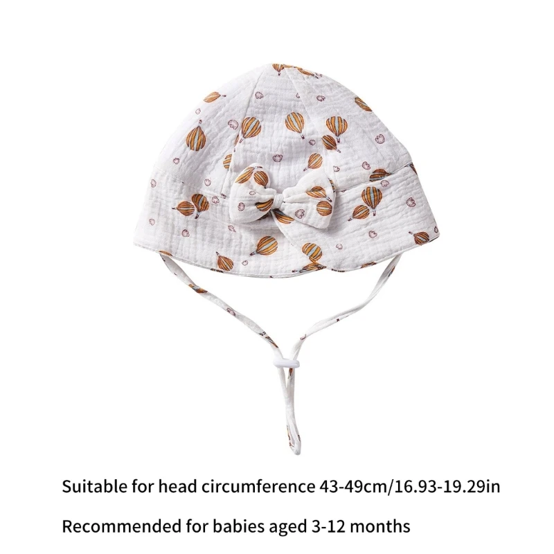 

Breathable Hat Bowknot Fisherman Hat Soft Big Brim Caps for Newborns Toddlers Spring Autumn Basin Hat Sun Protection Hat QX2D