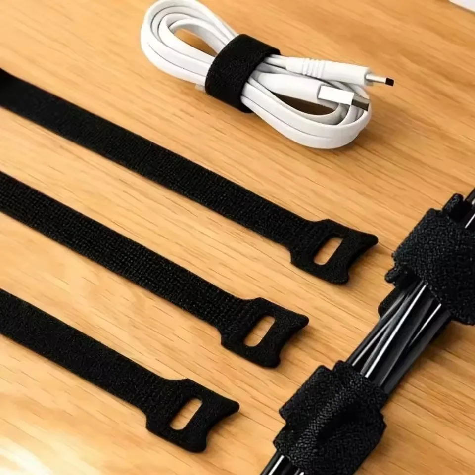 Releasable Cable Ties Wire Organizer 3Colors Length 15cm Nylon Hook Loop Straps Wrap Zip Bundle Bandage Tie Plastics Fastening