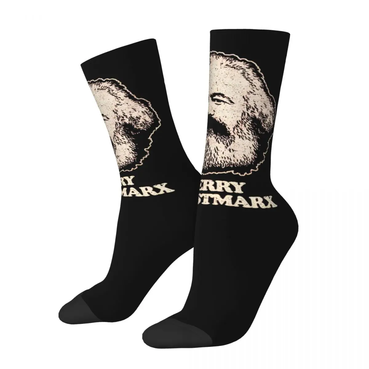 Karl Marx Stockings Women Men Merry Christmarx Socks Soft Breathable Korean Socks Spring Running Non Slip Graphic Sock Gift Idea