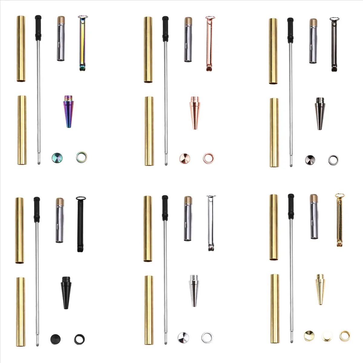 Best of 2026 Wooden Twister Pen Set 6-Pack, Various Finishes 7mm Twister Pen Set