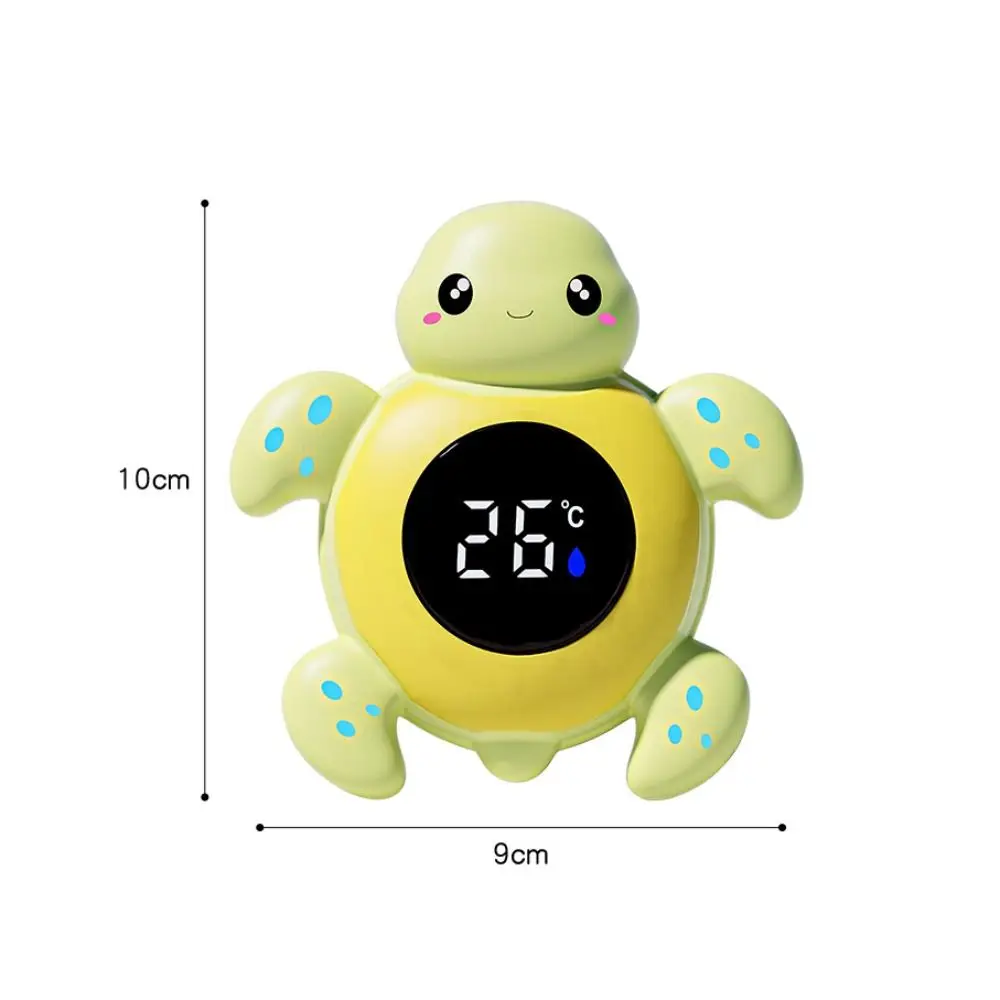 Turtle Shape Bath Thermometer 3-Color Backlight Floating Design Water Temperature Meter Temperature Warning Waterproof