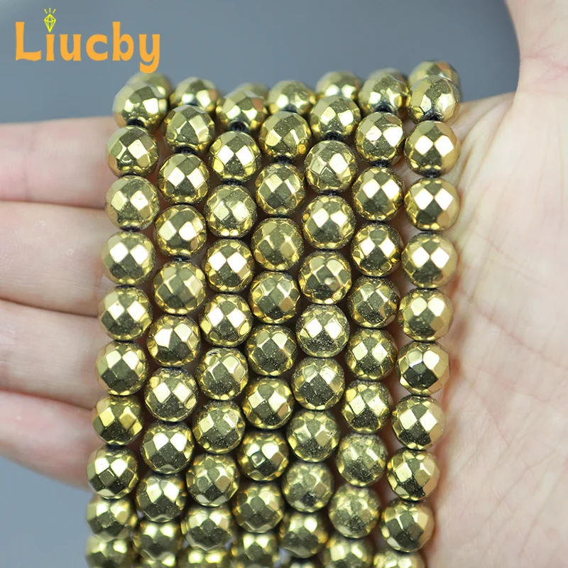 Faceted Light gold black gallstones Handmade For Jewelry Making DIY Rings Charm Bracelet Accessories 15