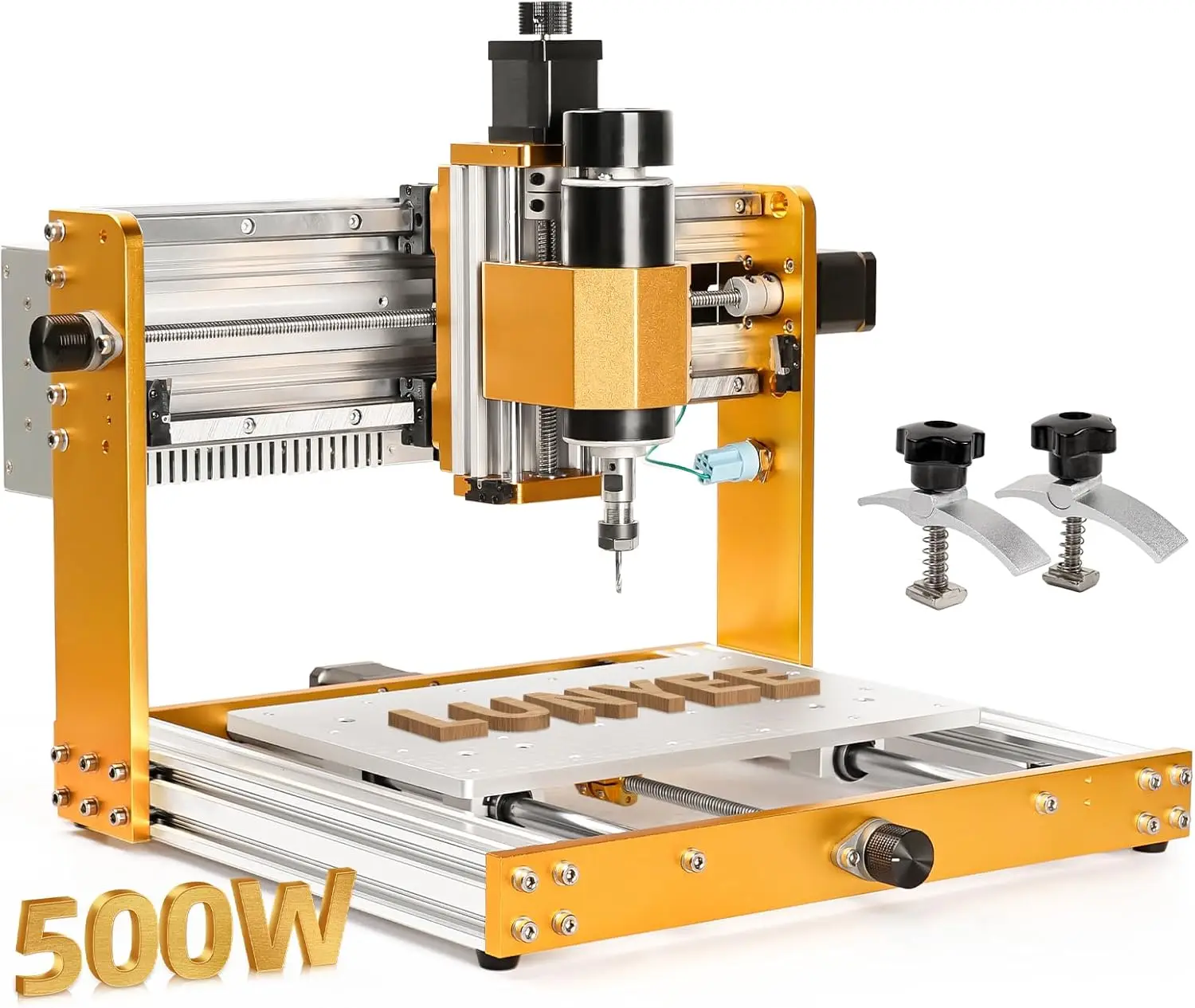 Machine 500W All-Metal CNC Router Machine, Upgraded 3 Axis Engraver Machine Limit Switches