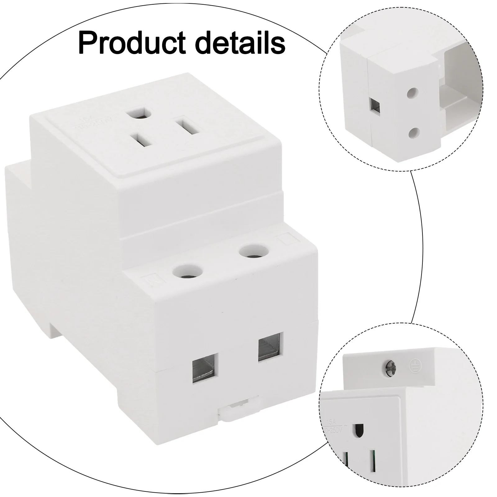 Protective Contact Outlet Earthing Contact Socket Consistent Power Supply with Reliable Contact DIN Rail Socket