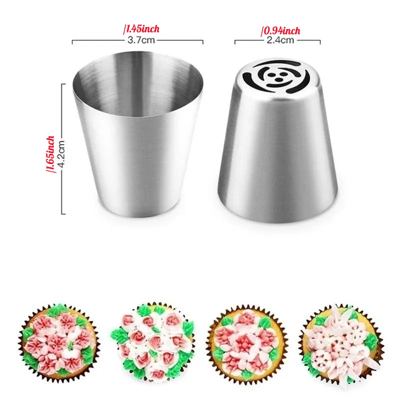 27PCS Cake Decorating Mouth Kit Stainless Steel Cake Cream Icing Piping Nozzles Pastry Bags Cupcake Decorating Baking Tools